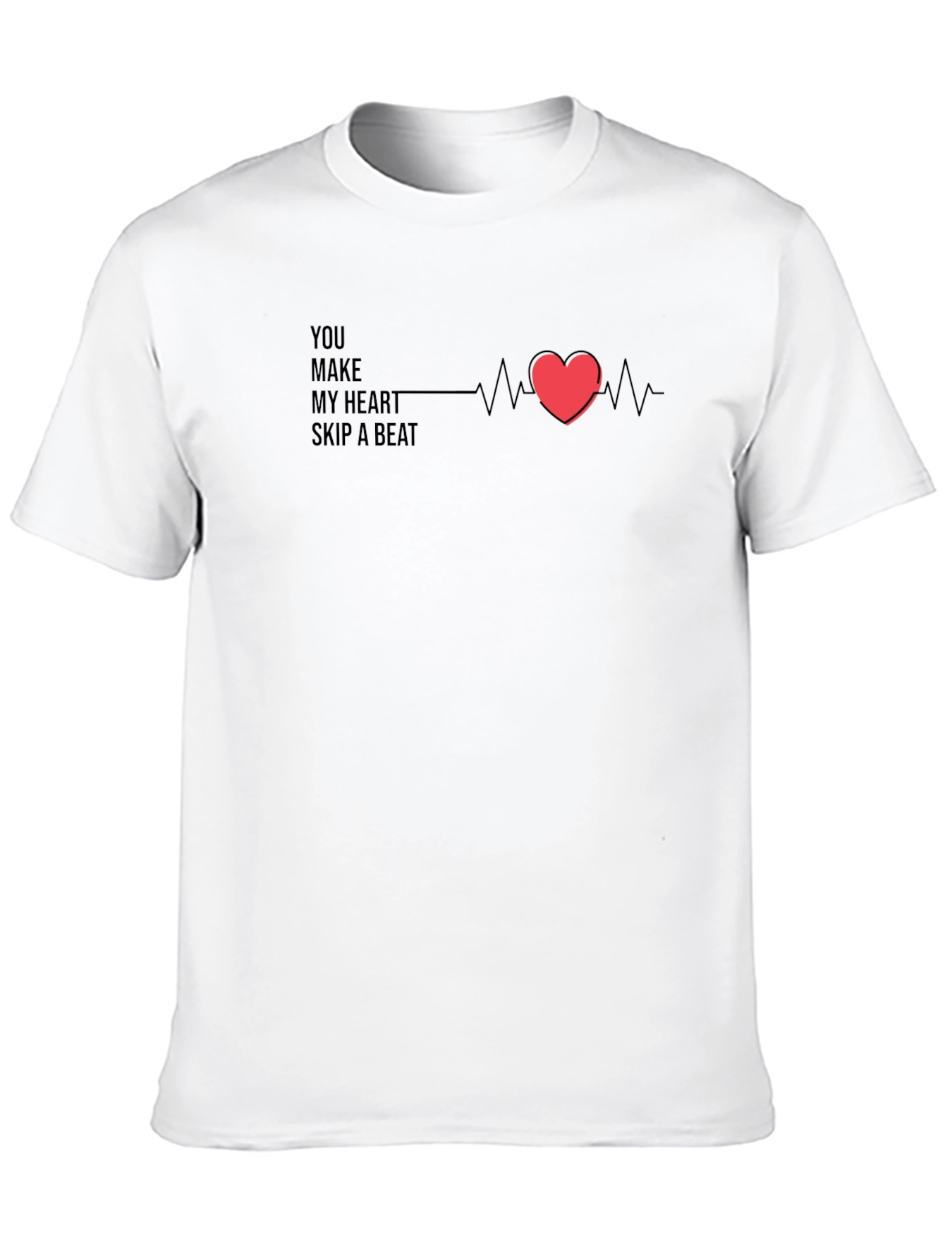 Heartbeat Graphic Tee - Romantic Casual Wear