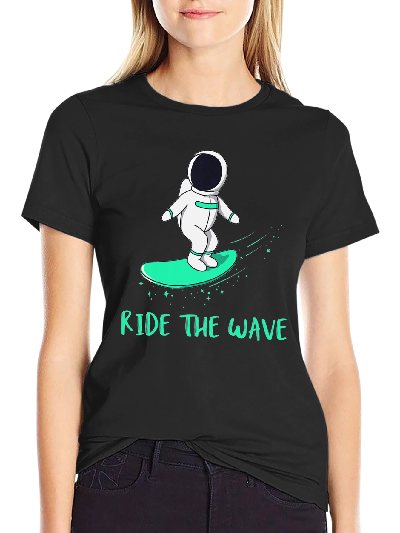 Ride the Wave Astronaut T-Shirt