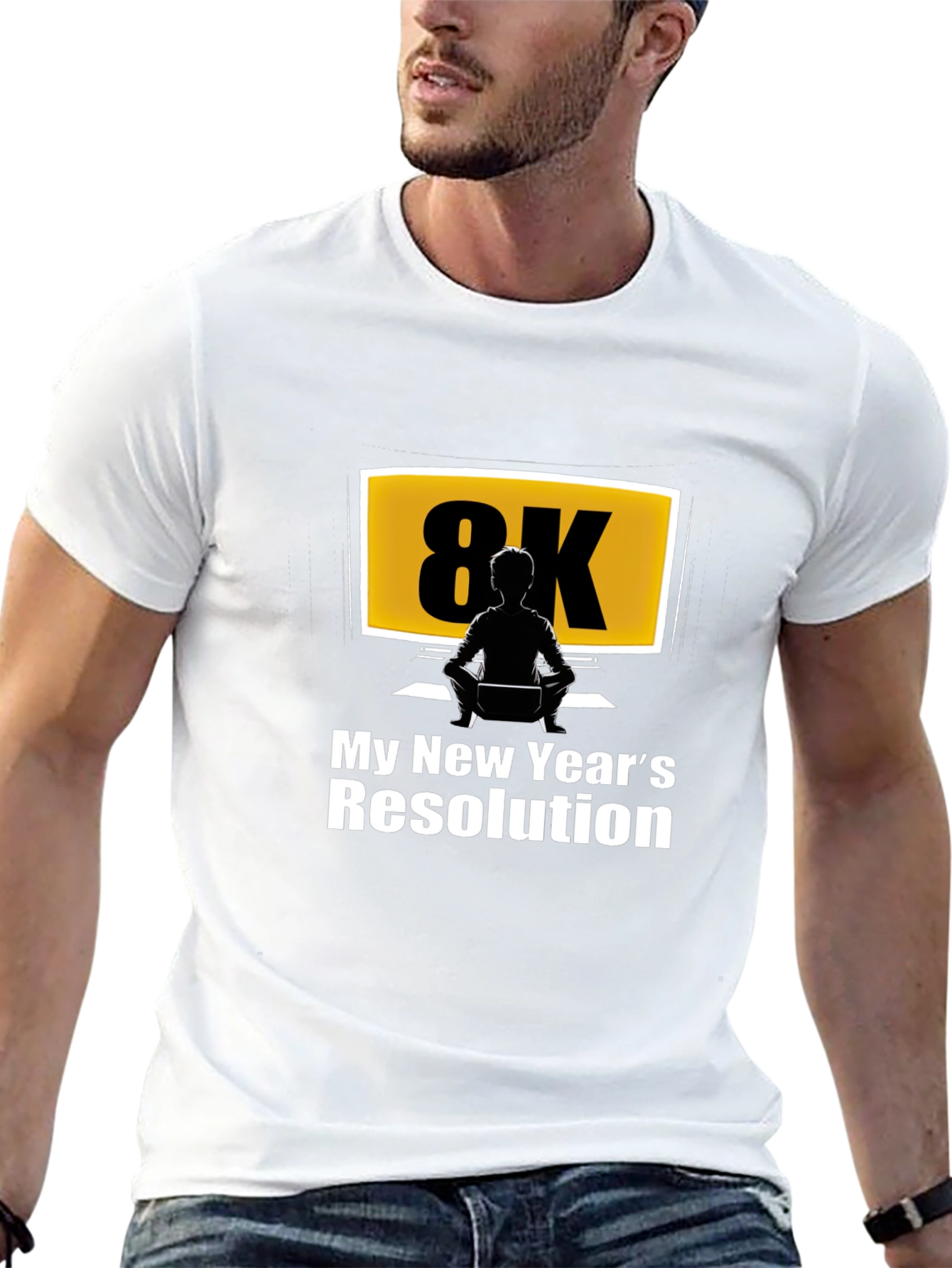 8K New Years Resolution Black T-Shirt