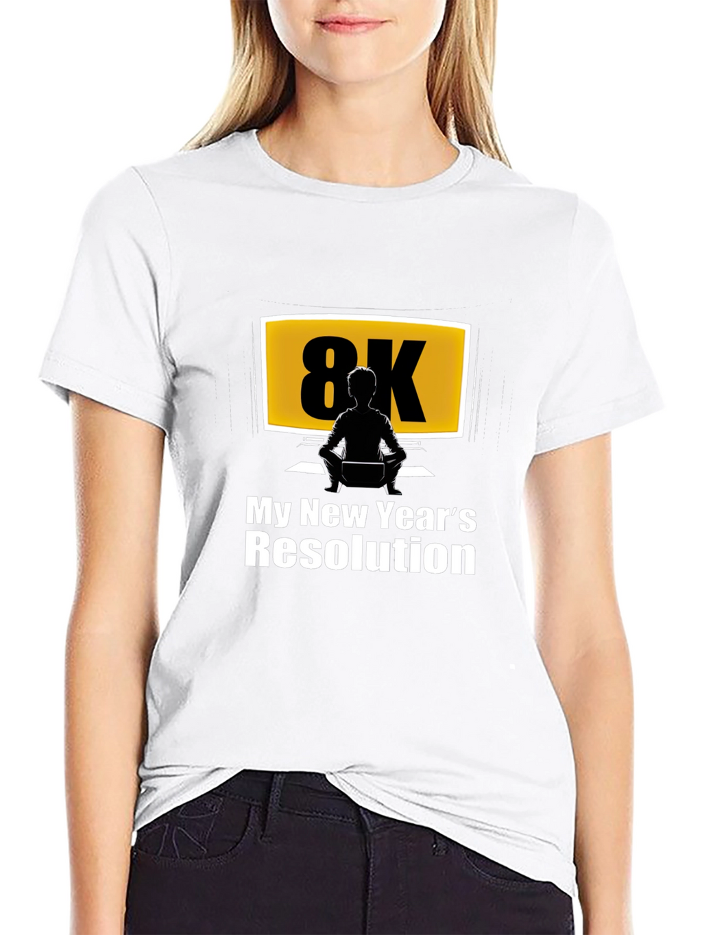 8K New Years Resolution Black T-Shirt
