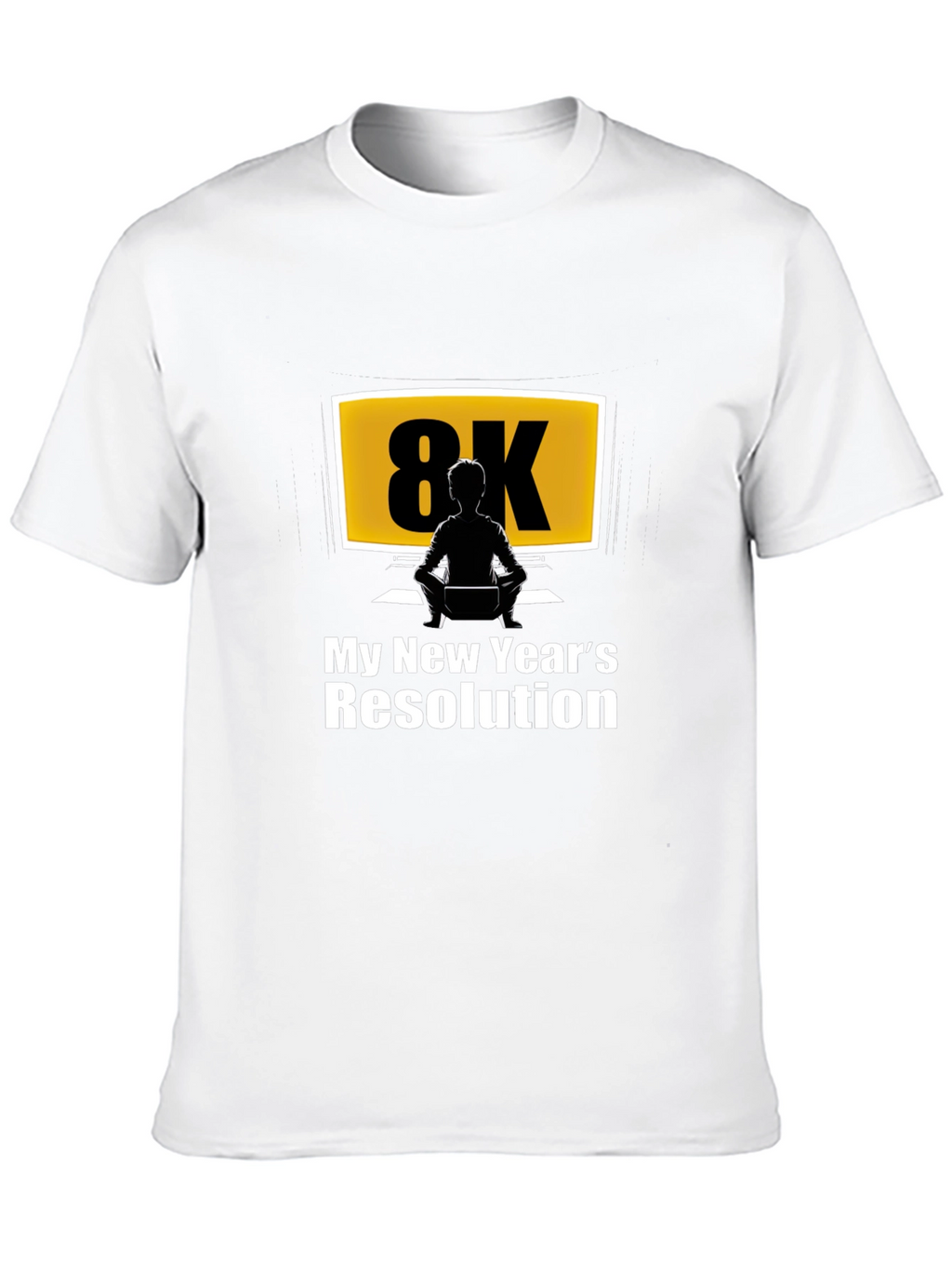 8K New Years Resolution Black T-Shirt