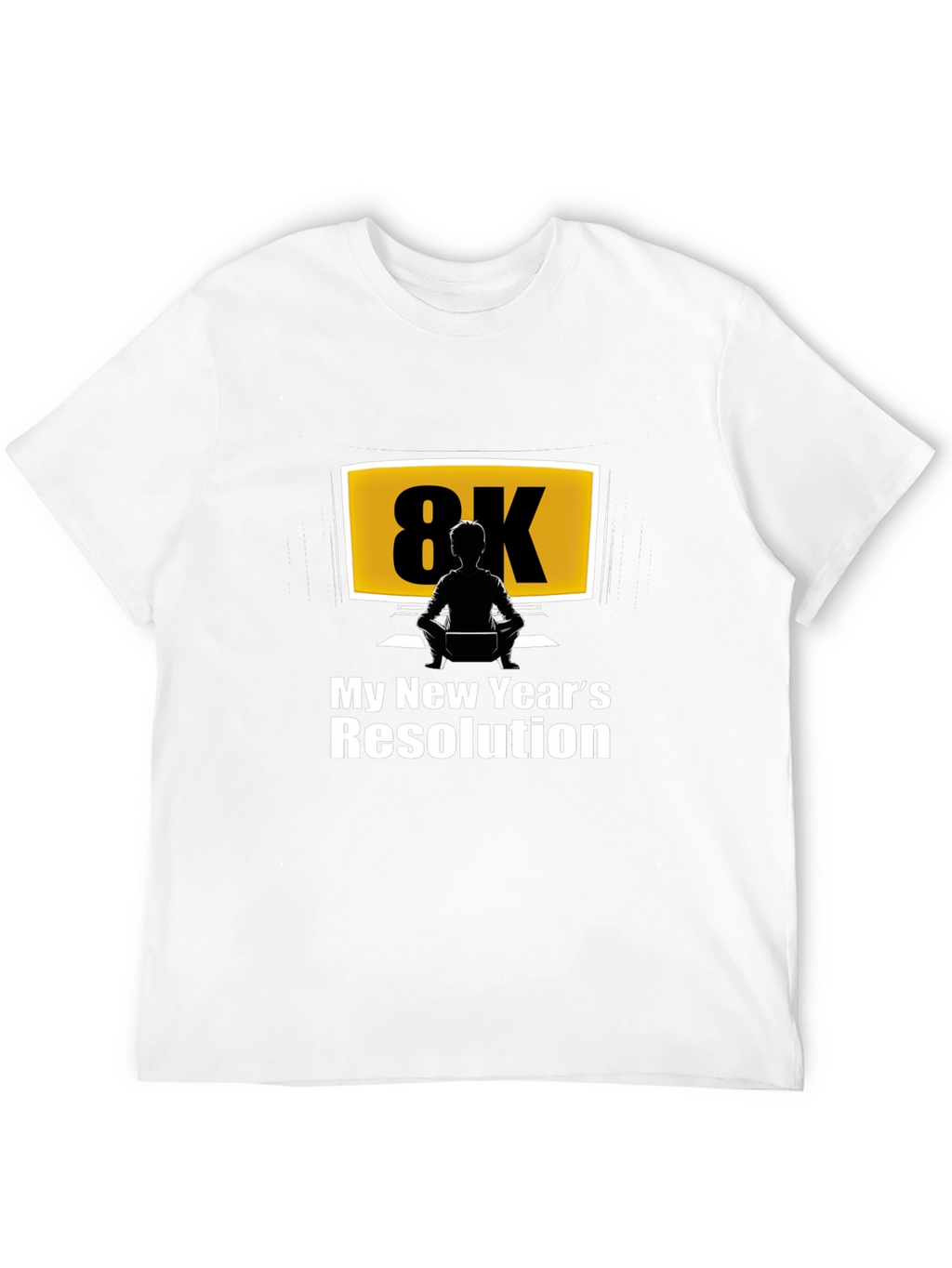 8K New Years Resolution Black T-Shirt