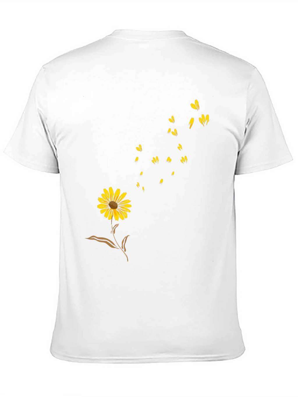 Black Floral Graphic T-Shirt - Casual Wear