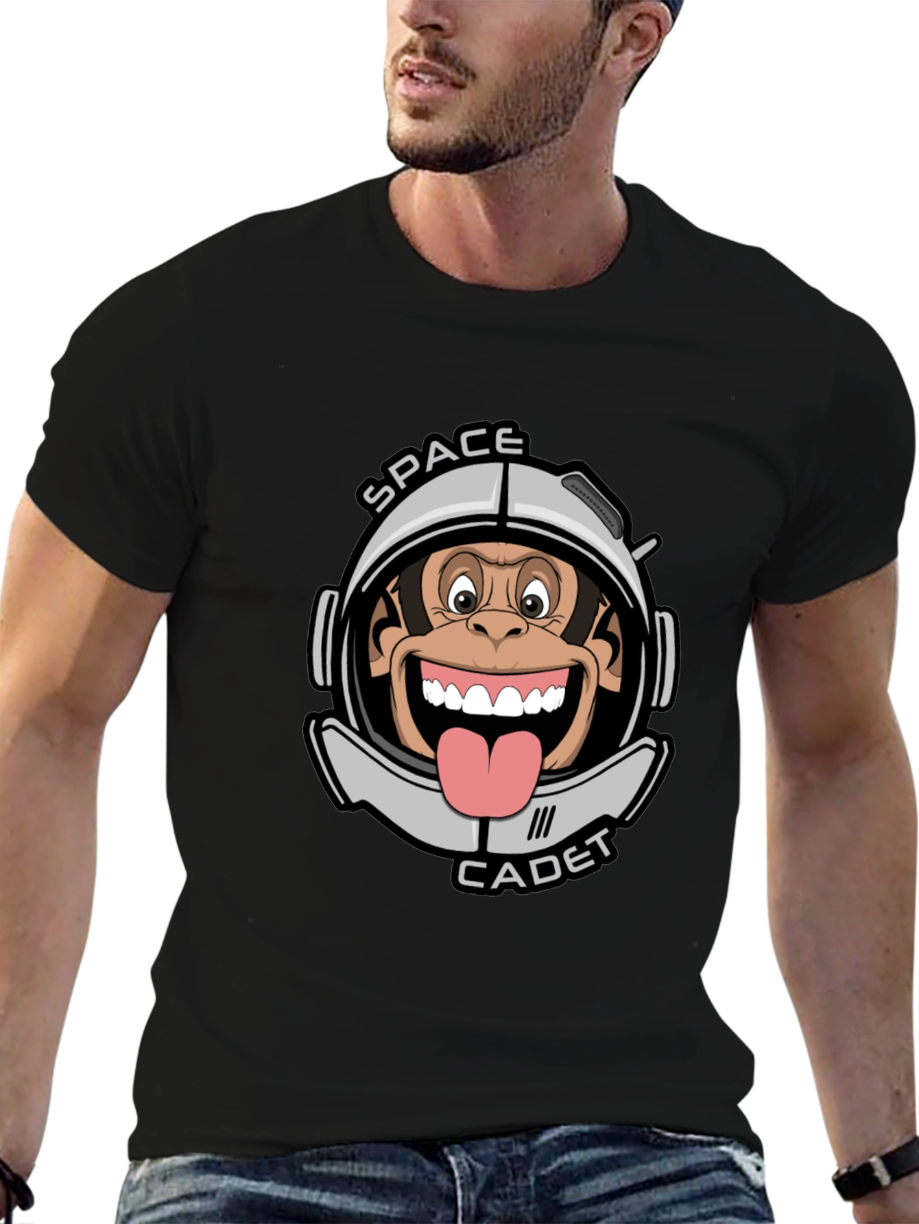 Space Cadet Monkey Graphic T-Shirt