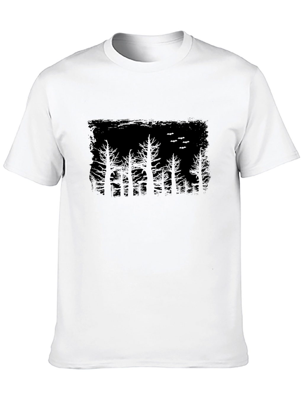 Mens Black Forest Silhouette Graphic Tee