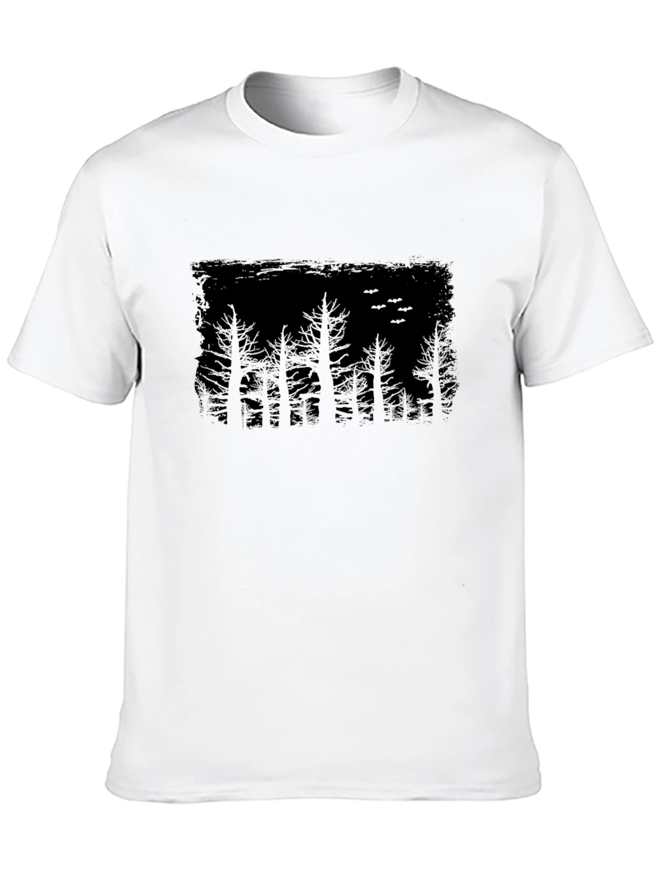 Mens Black Forest Silhouette Graphic Tee