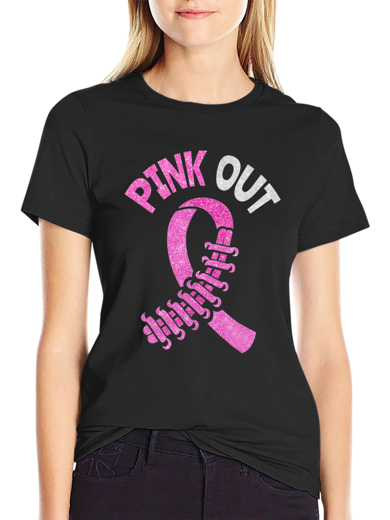 Pink Out Ribbon T-Shirt for Breast Cancer Awareness