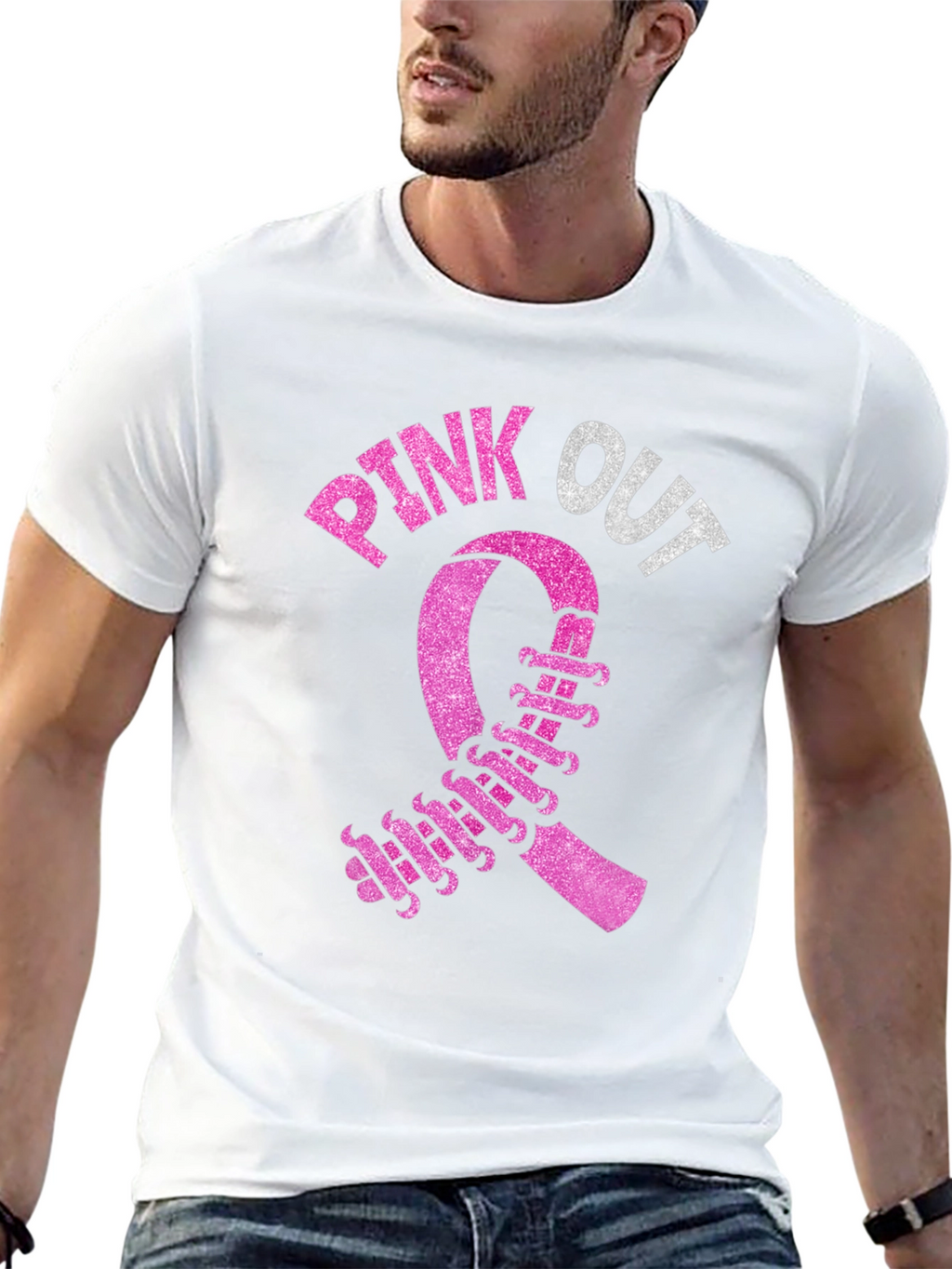 Pink Out Ribbon T-Shirt for Breast Cancer Awareness