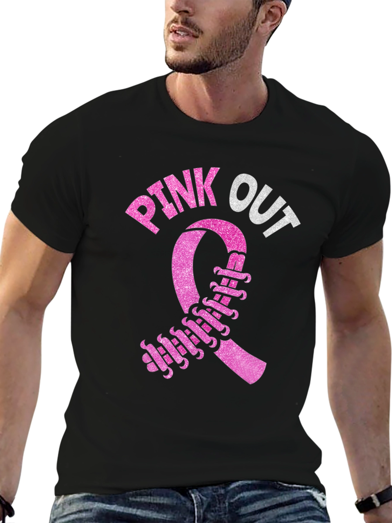 Pink Out Ribbon T-Shirt for Breast Cancer Awareness