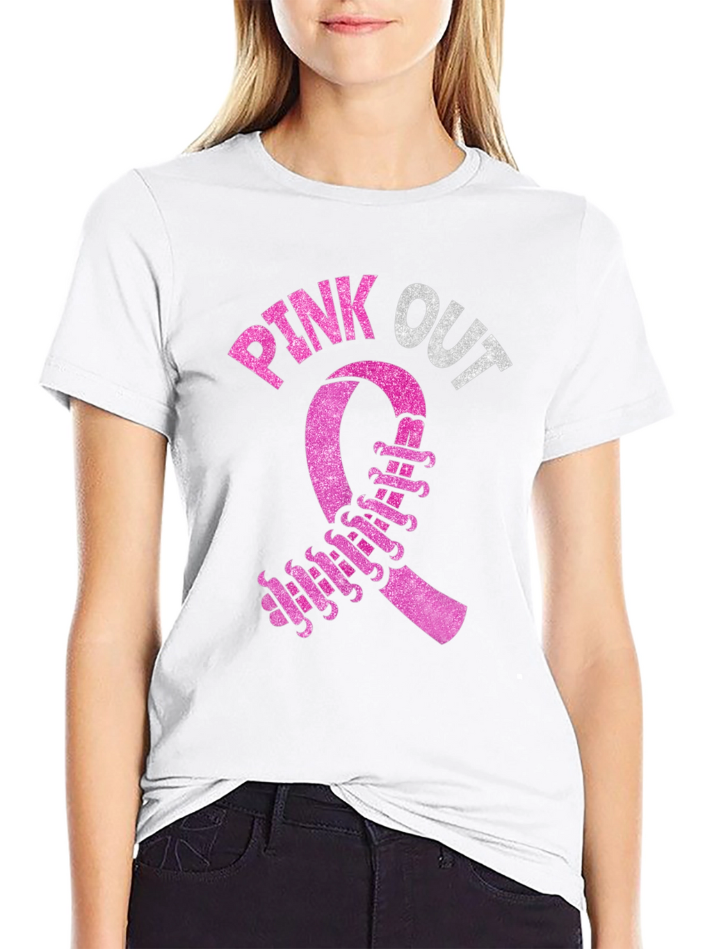 Pink Out Ribbon T-Shirt for Breast Cancer Awareness