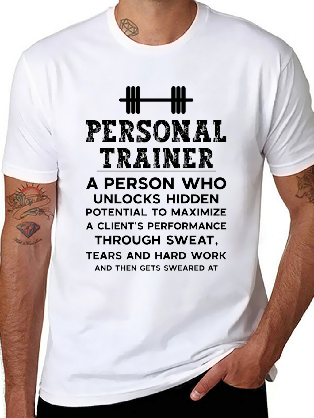 Personal Trainer Black Graphic T-Shirt