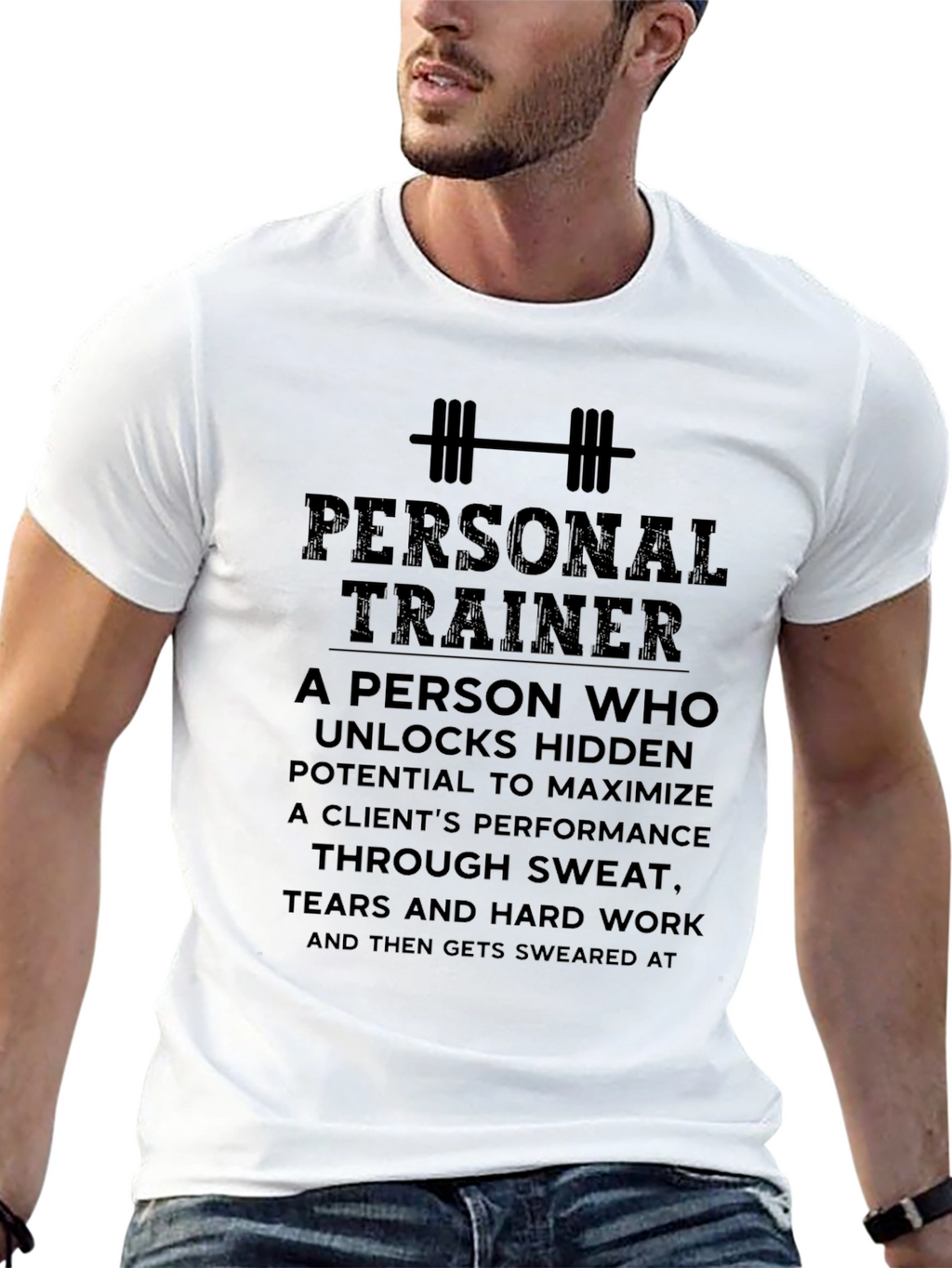 Personal Trainer Black Graphic T-Shirt