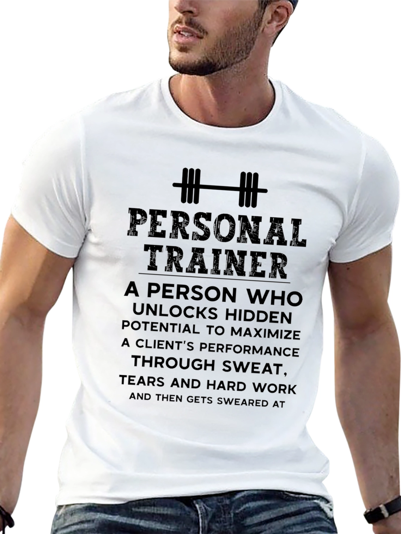 Personal Trainer Black Graphic T-Shirt