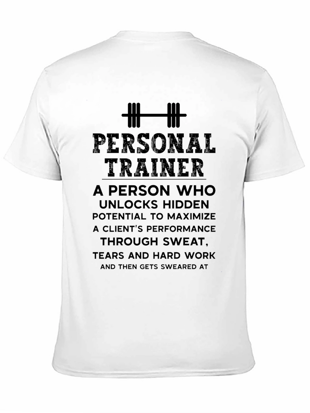 Personal Trainer Black Graphic T-Shirt