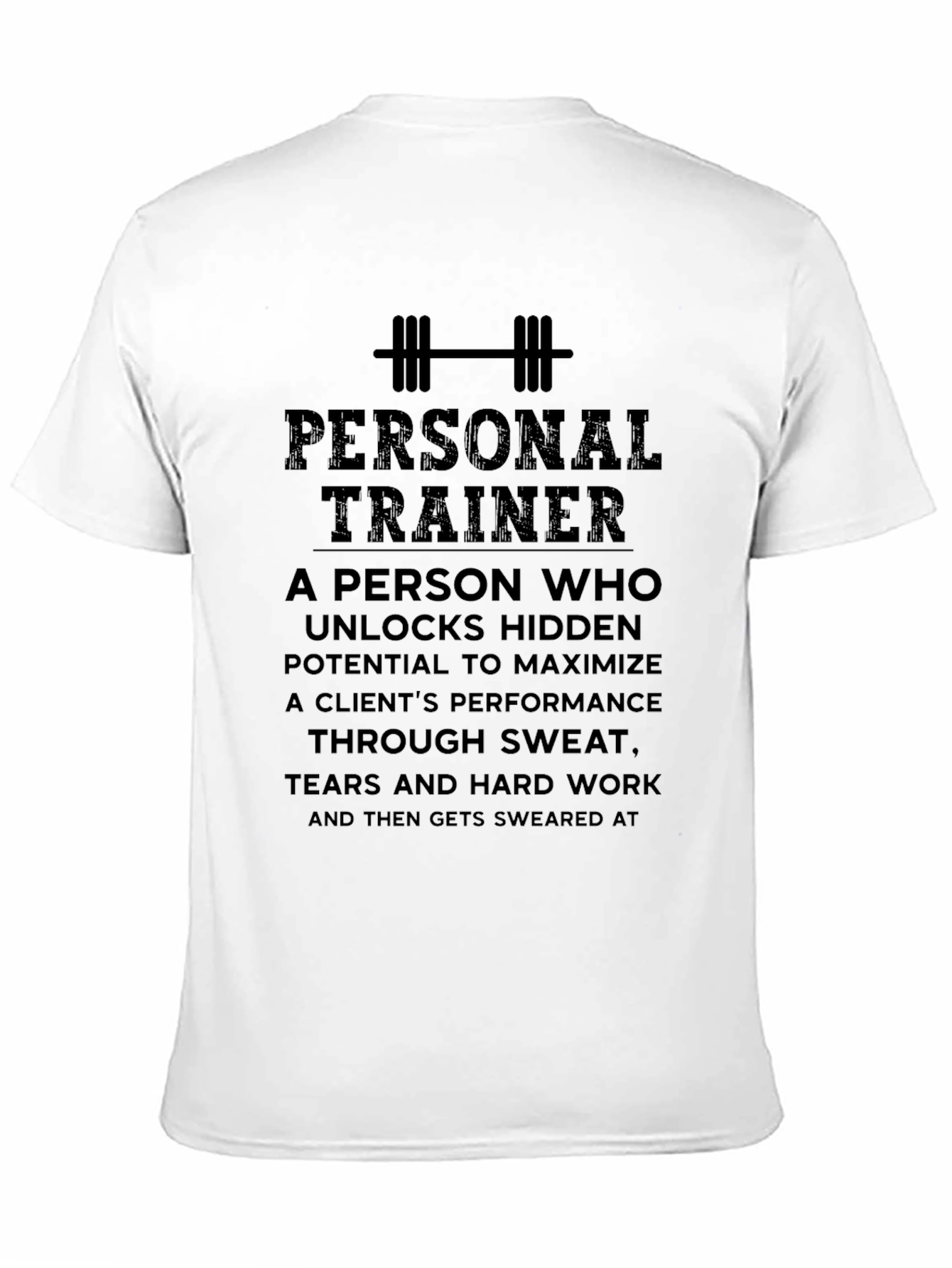 Personal Trainer Black Graphic T-Shirt