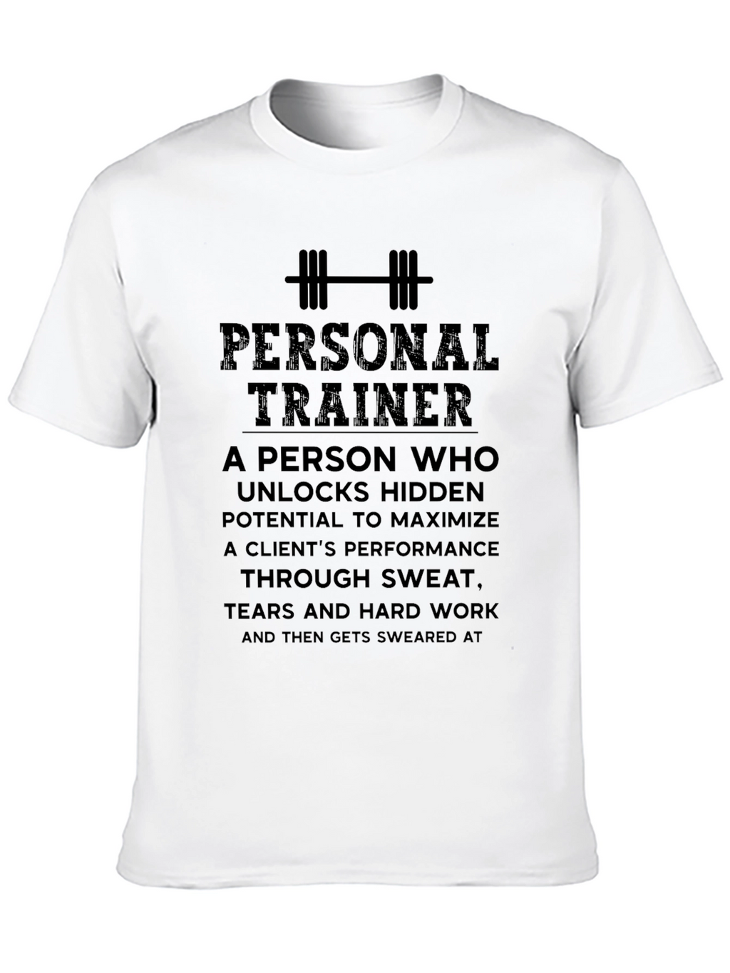 Personal Trainer Black Graphic T-Shirt