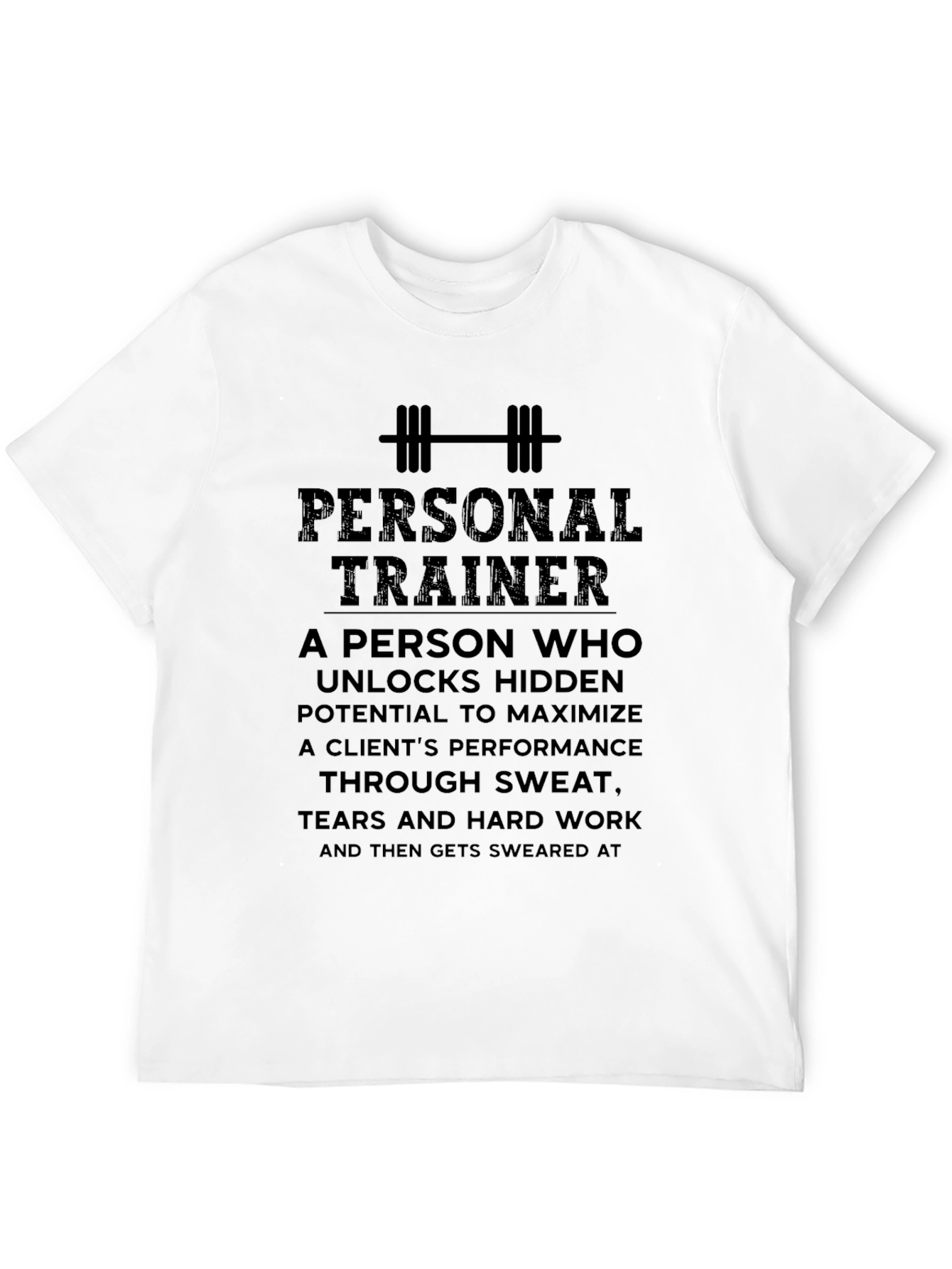 Personal Trainer Black Graphic T-Shirt