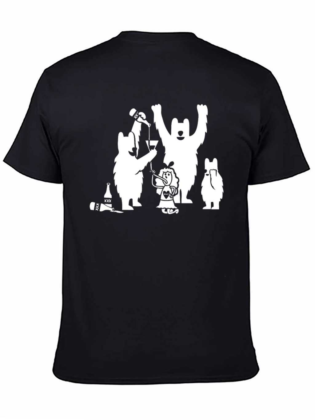 Party Bears Black T-Shirt - Fun Graphic Tee