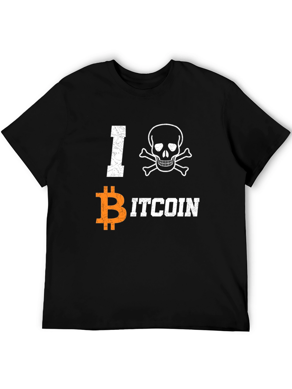 I Skull Bitcoin Graphic Tee - Crypto Enthusiast T-Shirt