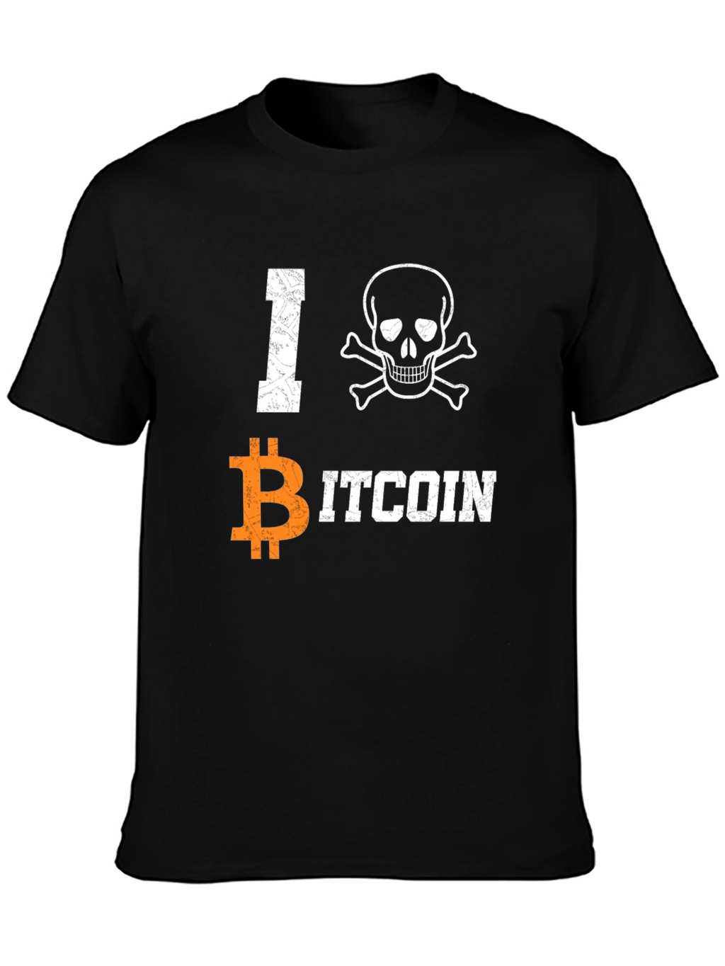 I Skull Bitcoin Graphic Tee - Crypto Enthusiast T-Shirt