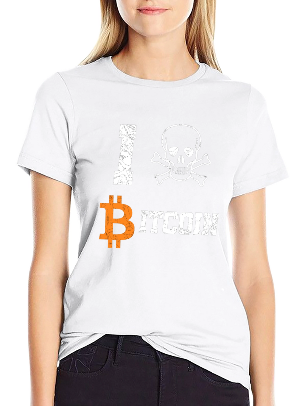 I Skull Bitcoin Graphic Tee - Crypto Enthusiast T-Shirt