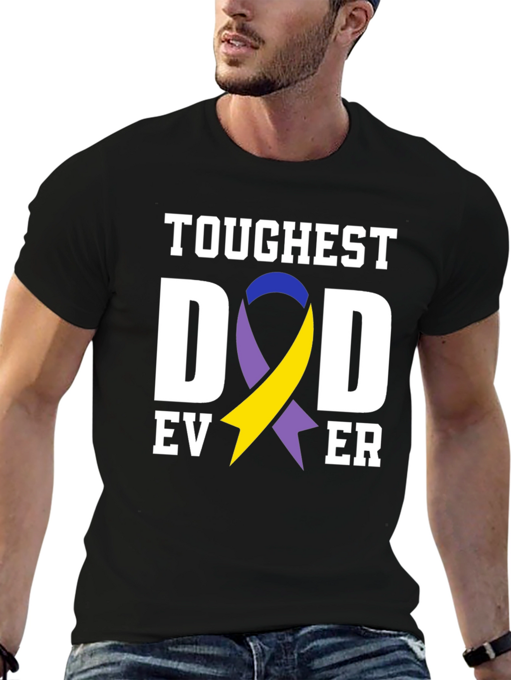 Toughest Dad Ever T-Shirt Down Syndrome Awareness