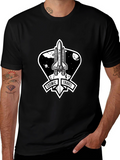 Cosmic Travel Space Shuttle Graphic T-Shirt