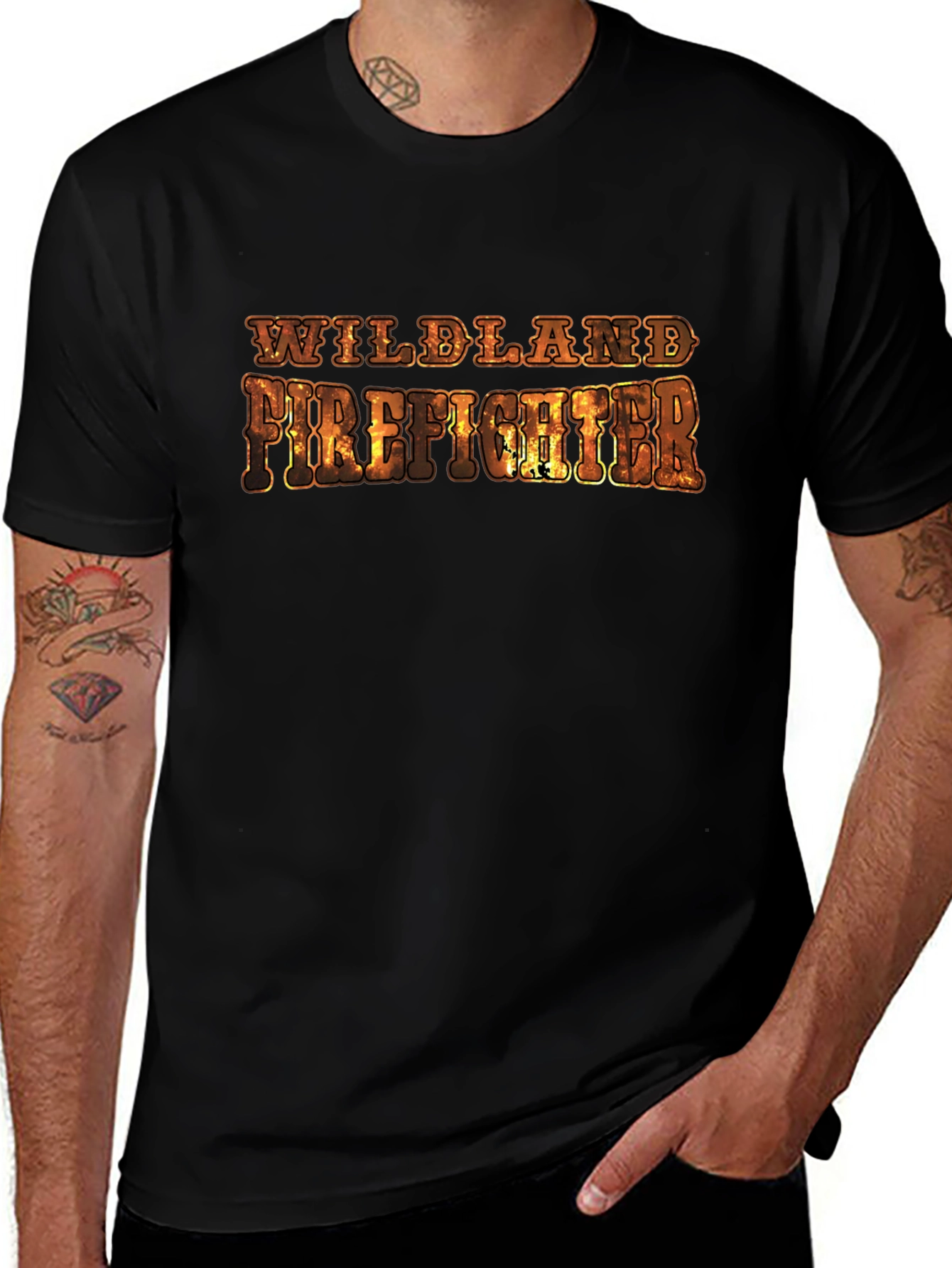 Wildland Firefighter Graphic Tee - Black