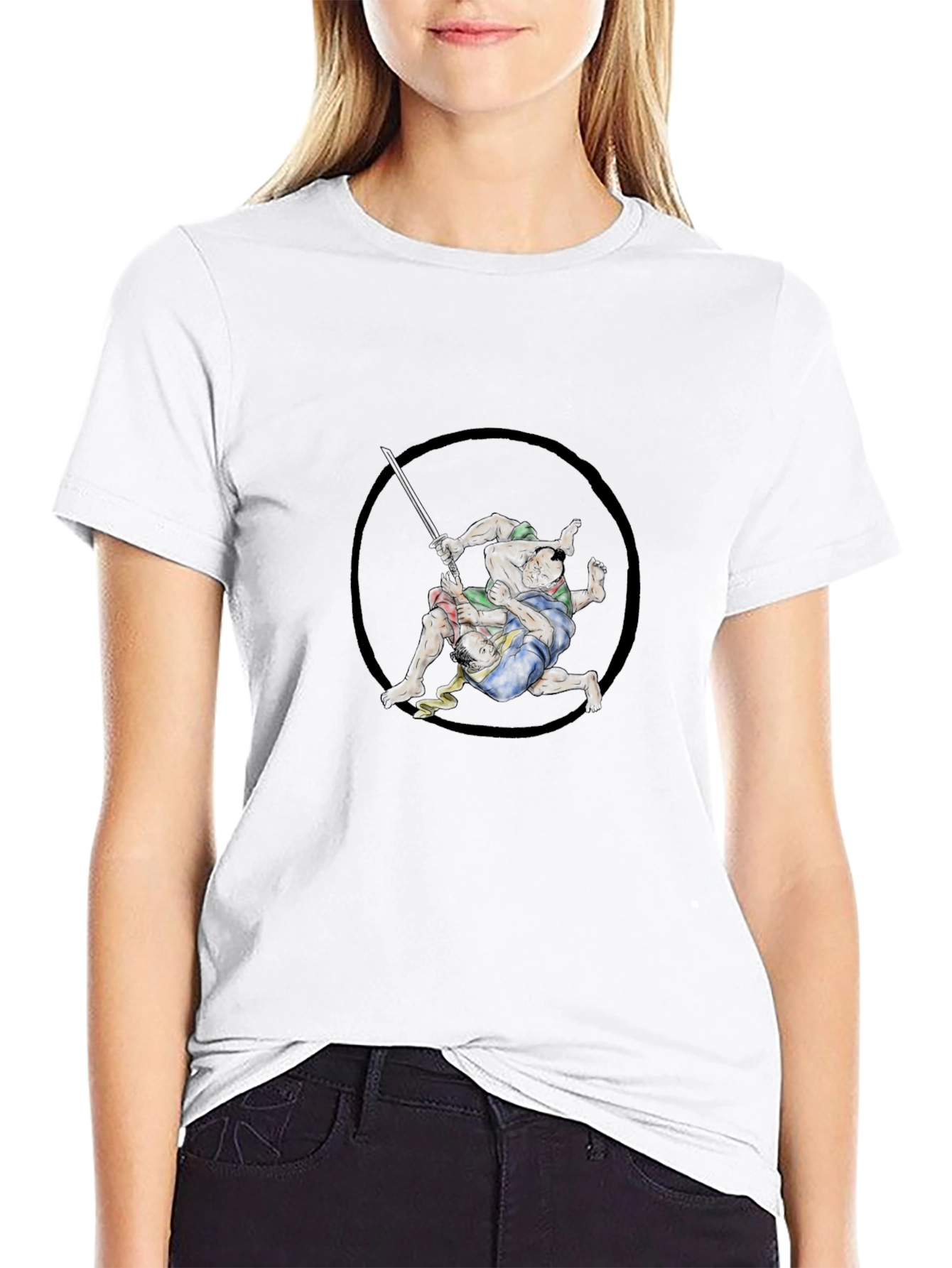 Wrestling Graphic Black Tee