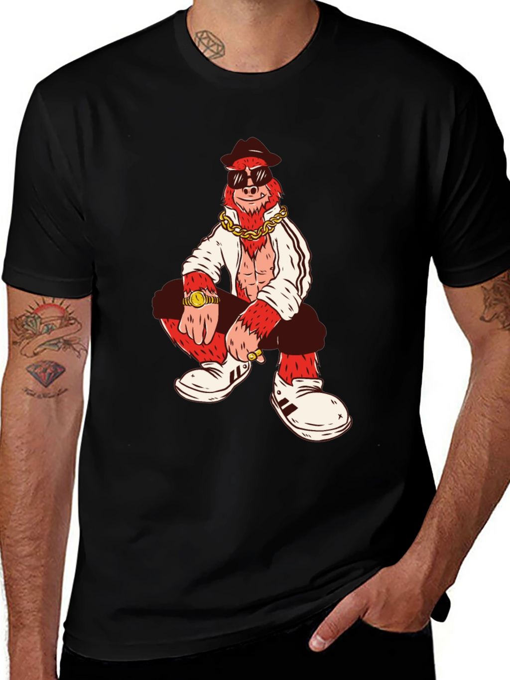 Cool Gorilla Graphic Tee - Black