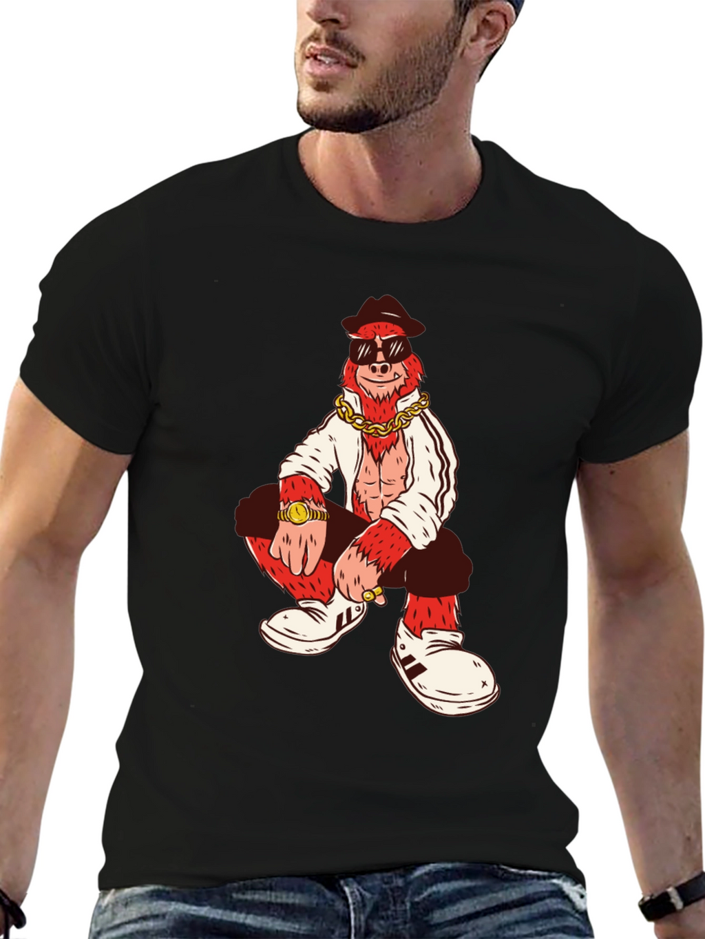 Cool Gorilla Graphic Tee - Black