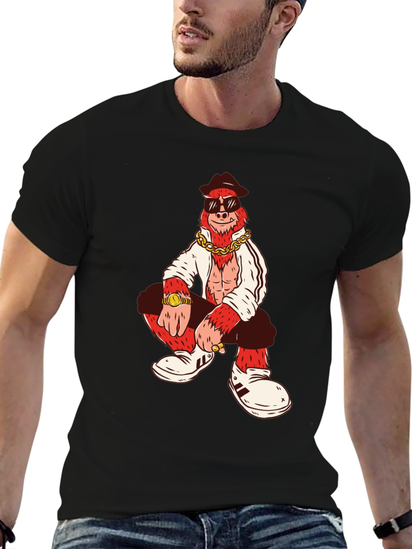 Cool Gorilla Graphic Tee - Black