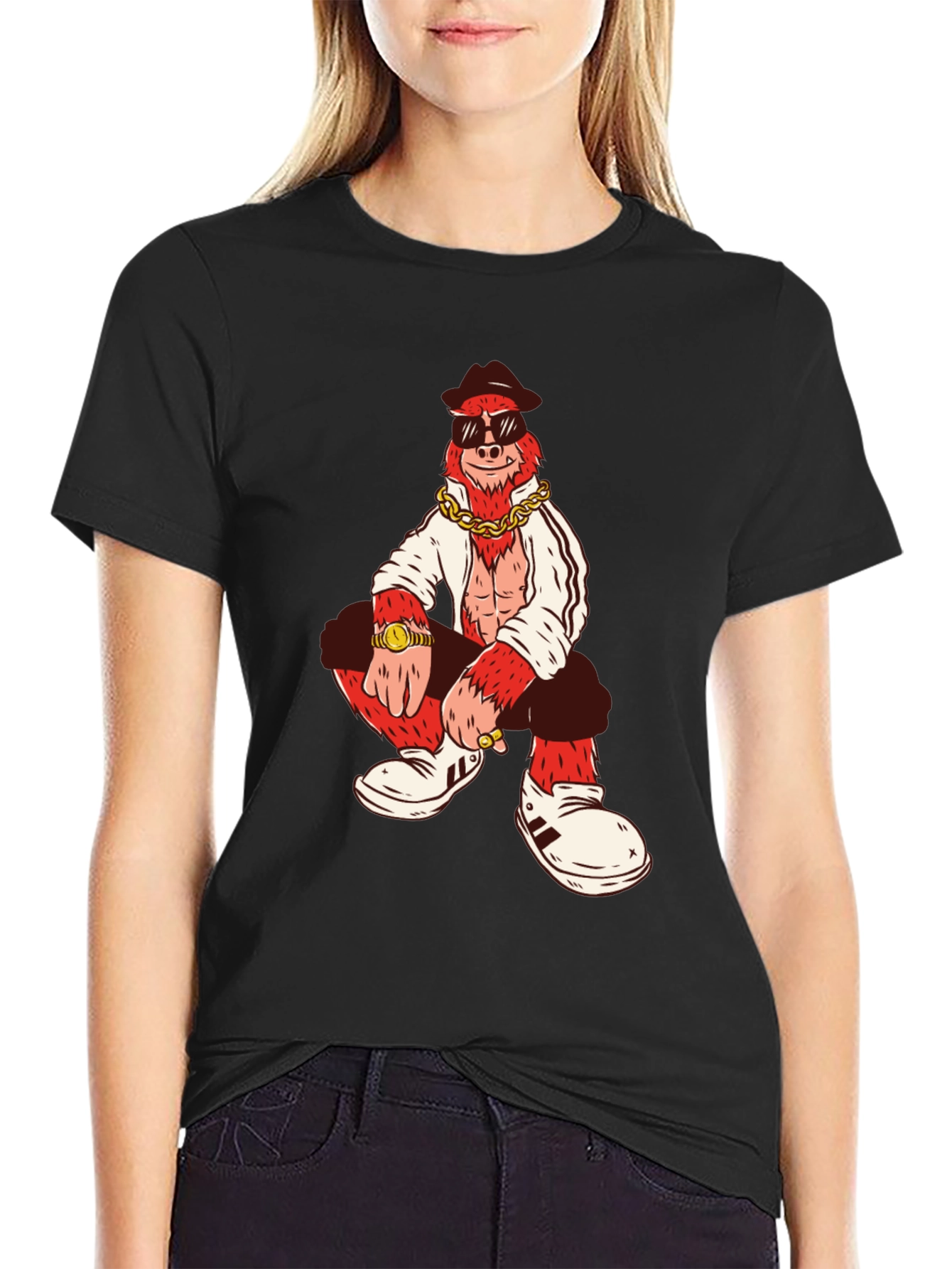 Cool Gorilla Graphic Tee - Black