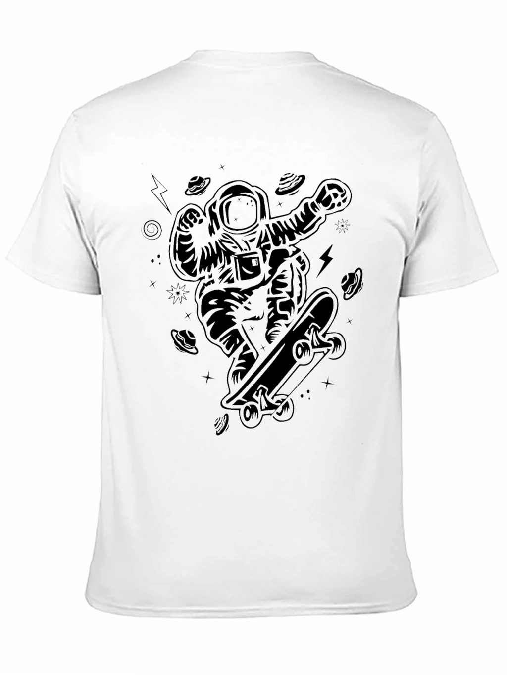 Skateboarding Astronaut Black T-Shirt