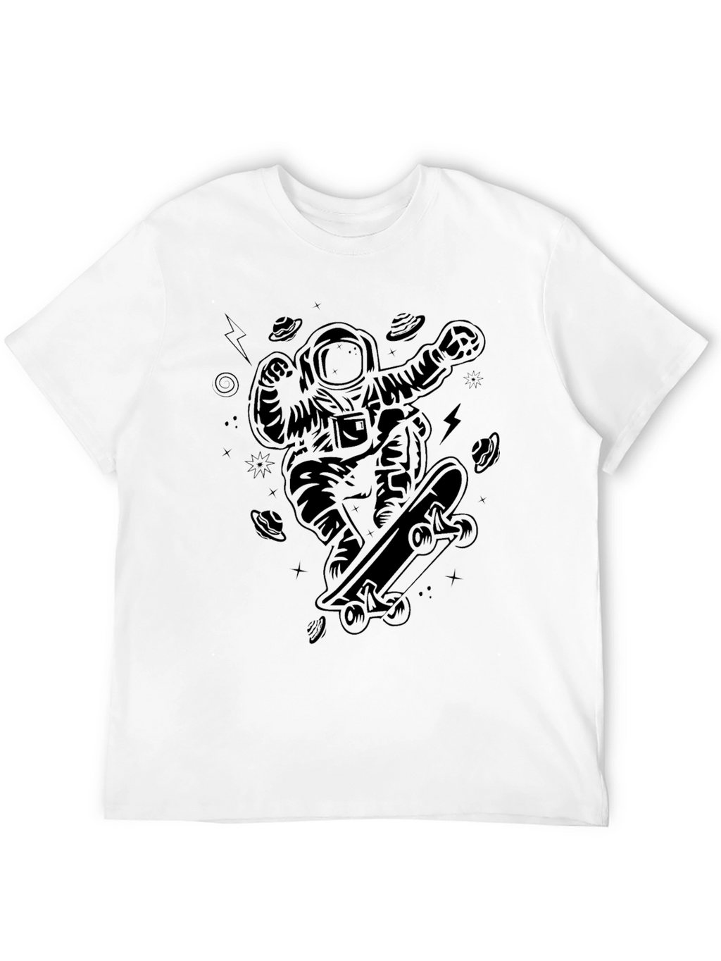 Skateboarding Astronaut Black T-Shirt