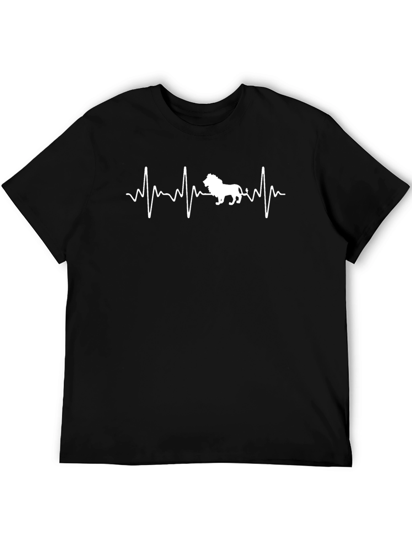Lion Heartbeat T-Shirt - Black