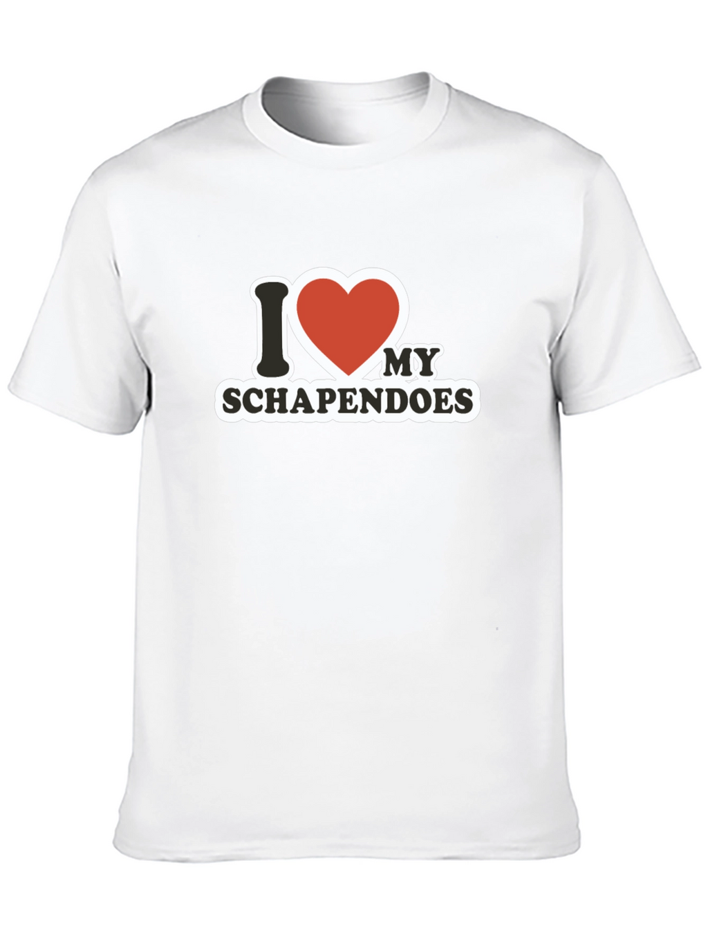 I Love My Schapendoes Black T-Shirt