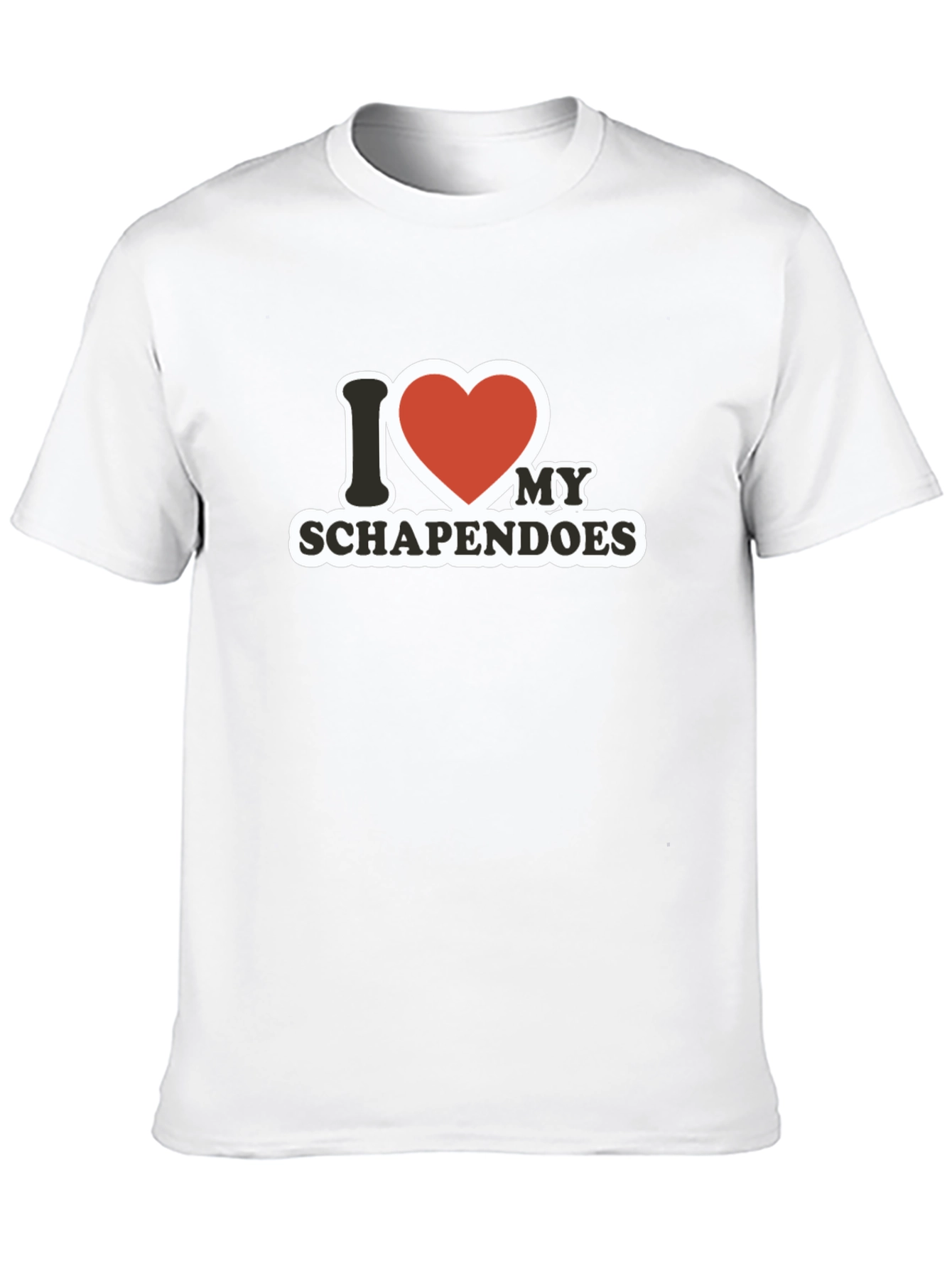 I Love My Schapendoes Black T-Shirt