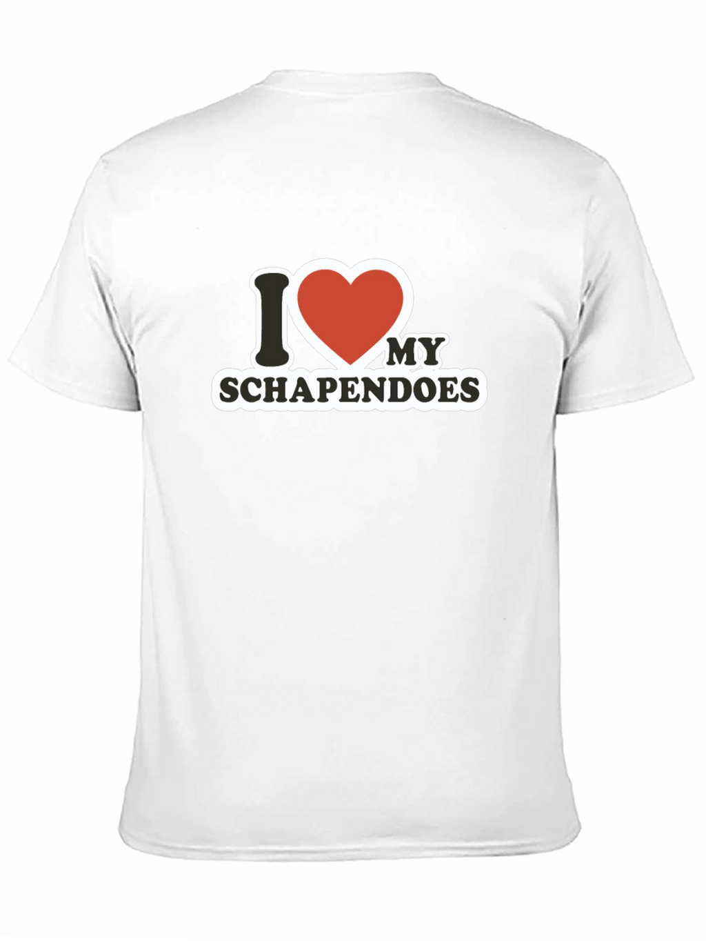 I Love My Schapendoes Black T-Shirt