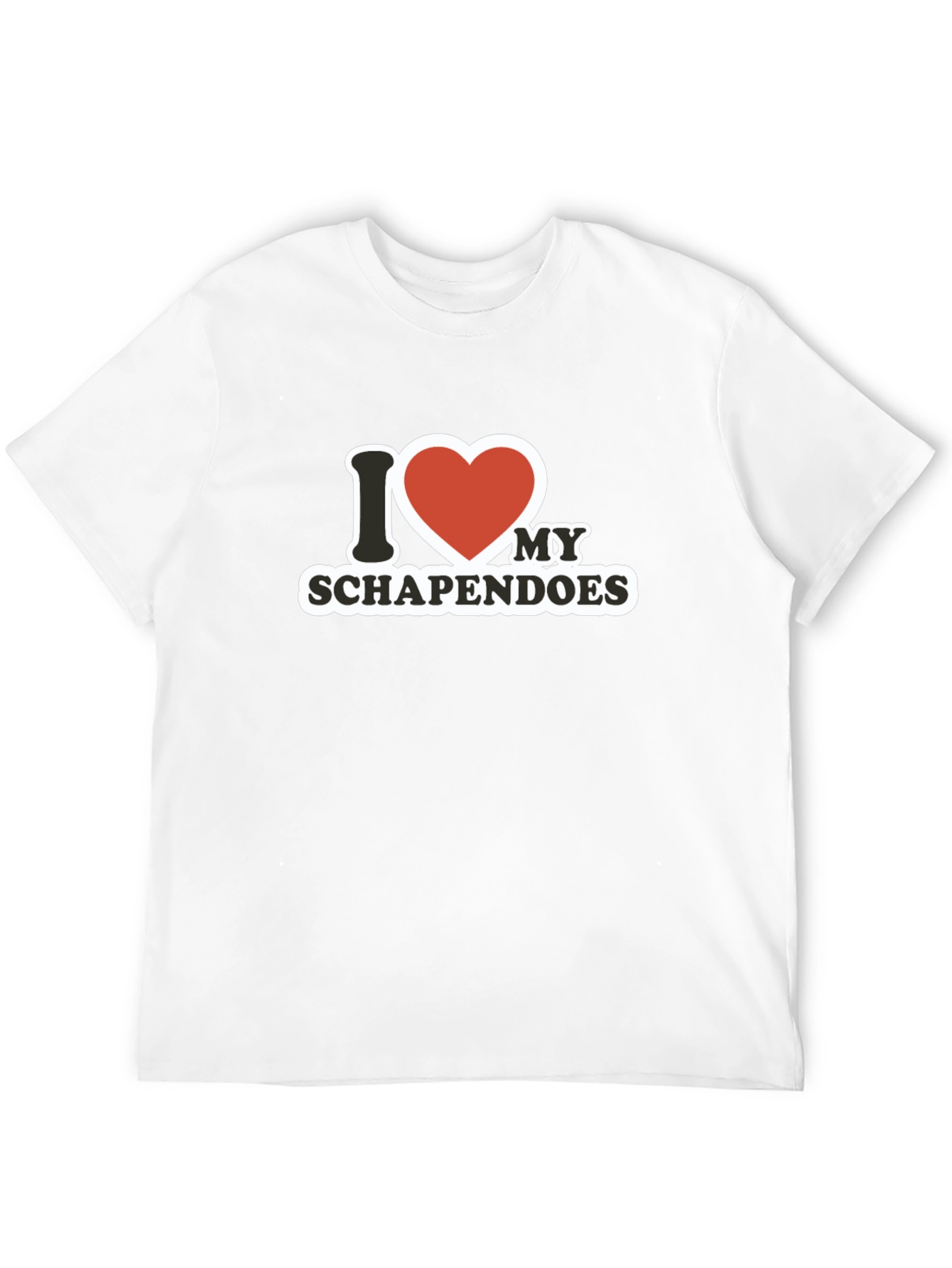 I Love My Schapendoes Black T-Shirt