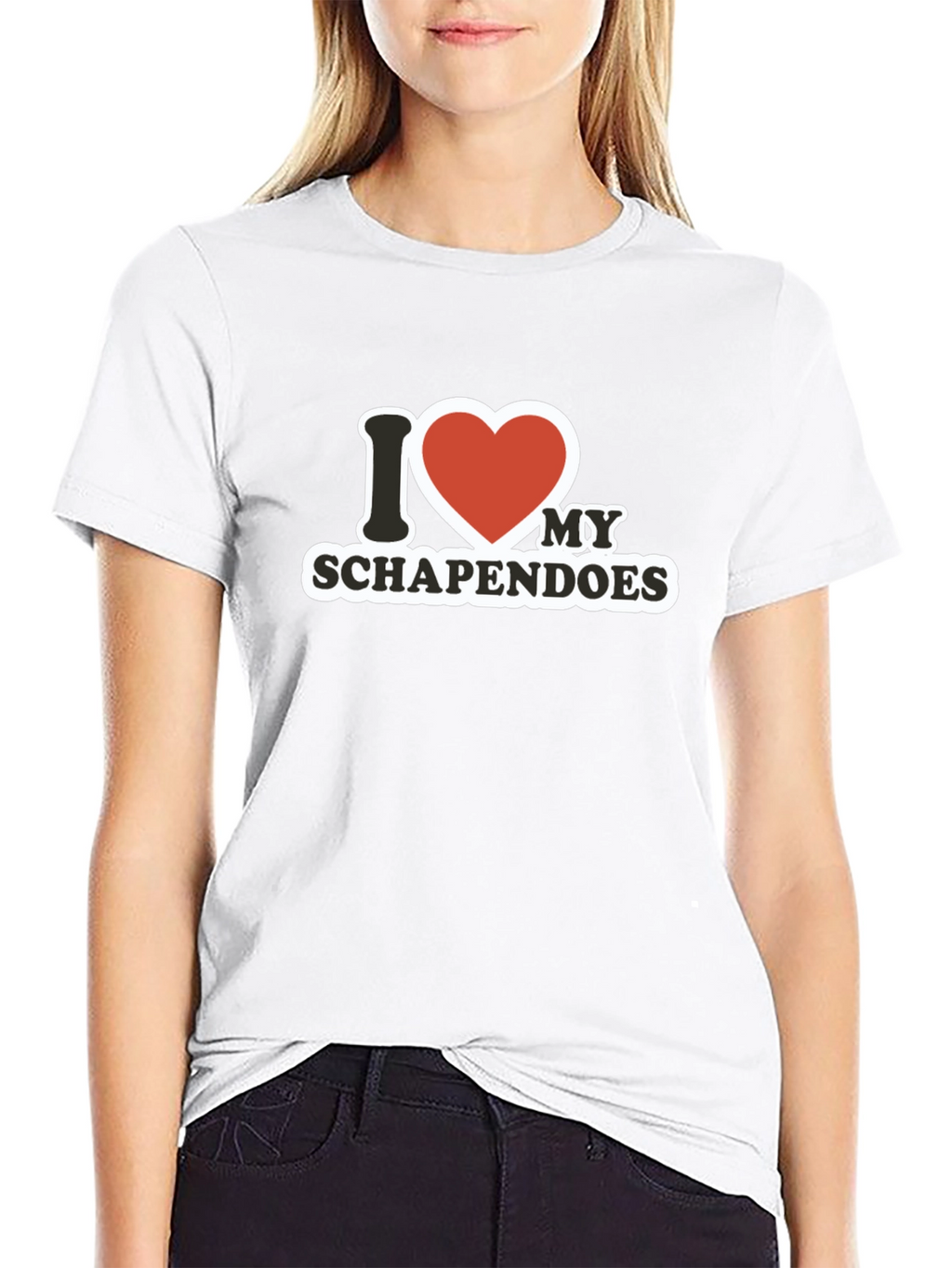 I Love My Schapendoes Black T-Shirt