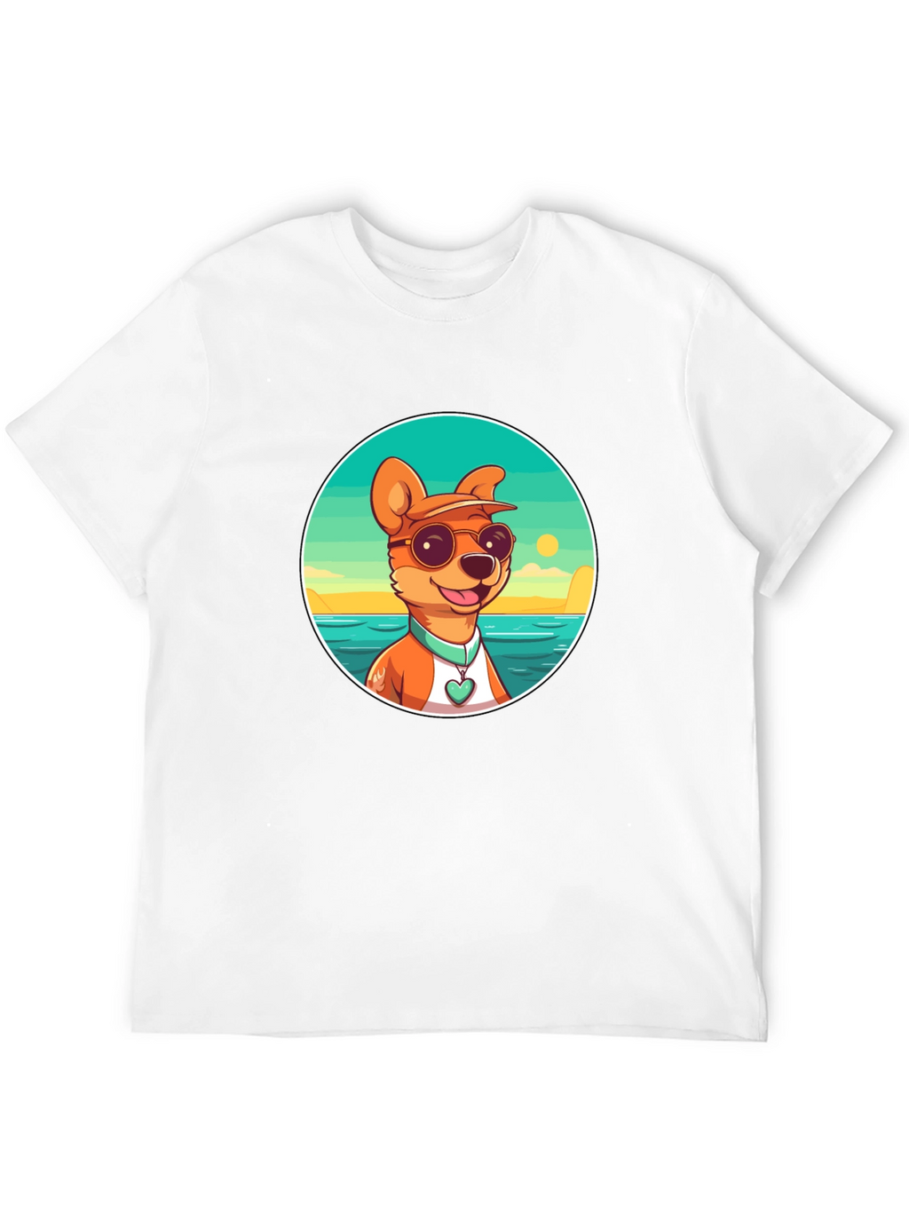 Cool Dog Cartoon Graphic Tee - Summer Vibes
