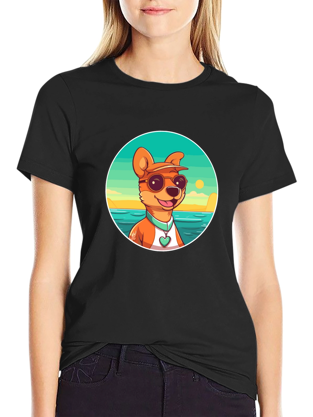 Cool Dog Cartoon Graphic Tee - Summer Vibes