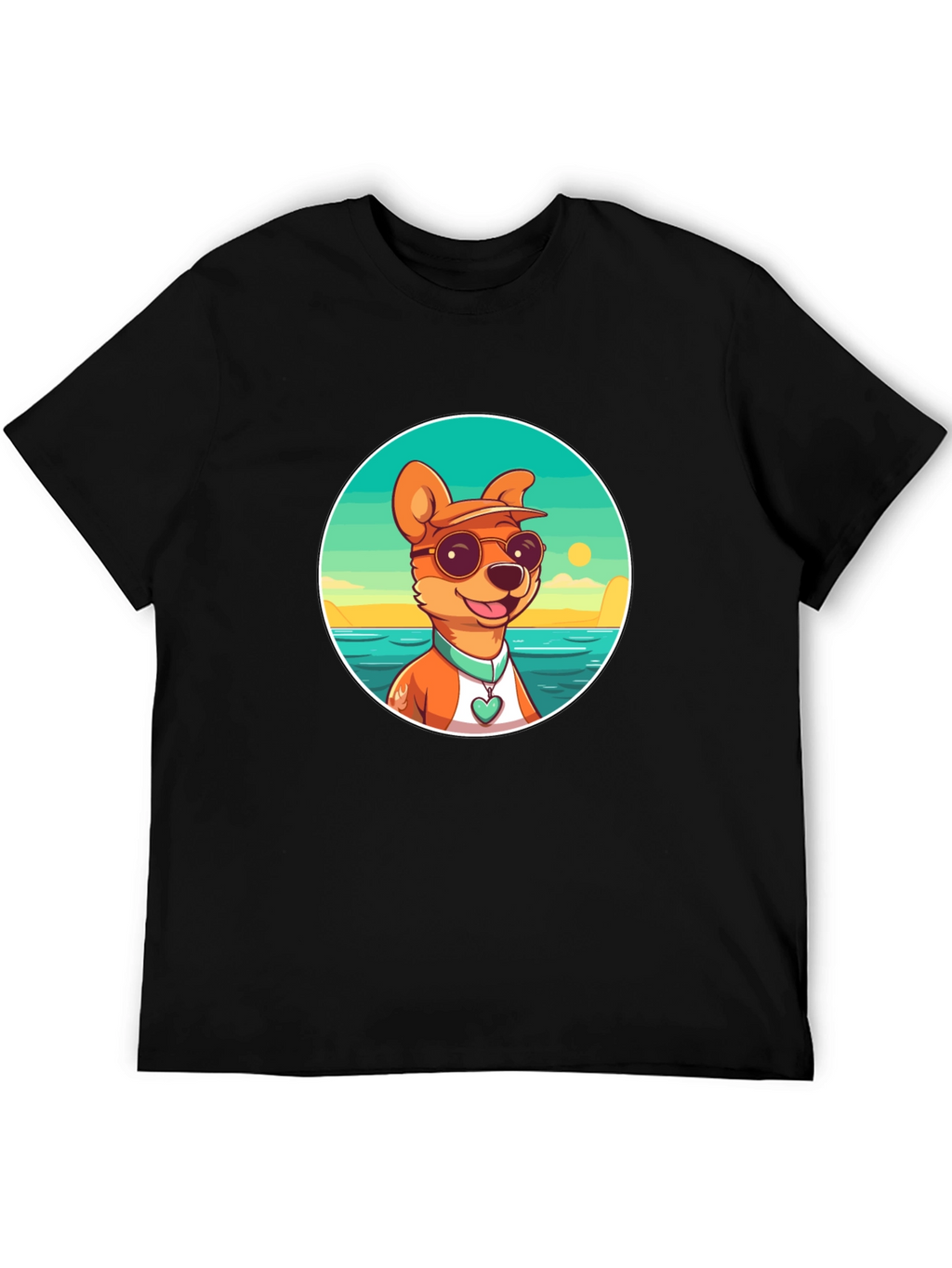 Cool Dog Cartoon Graphic Tee - Summer Vibes