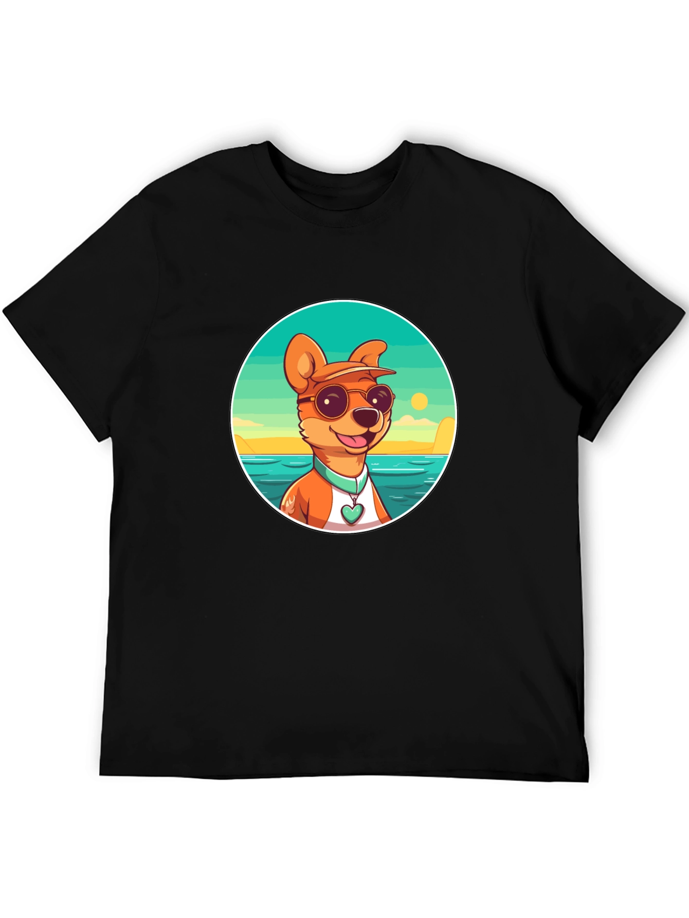 Cool Dog Cartoon Graphic Tee - Summer Vibes