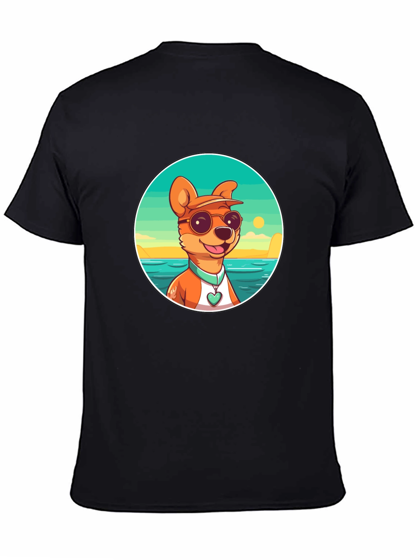 Cool Dog Cartoon Graphic Tee - Summer Vibes