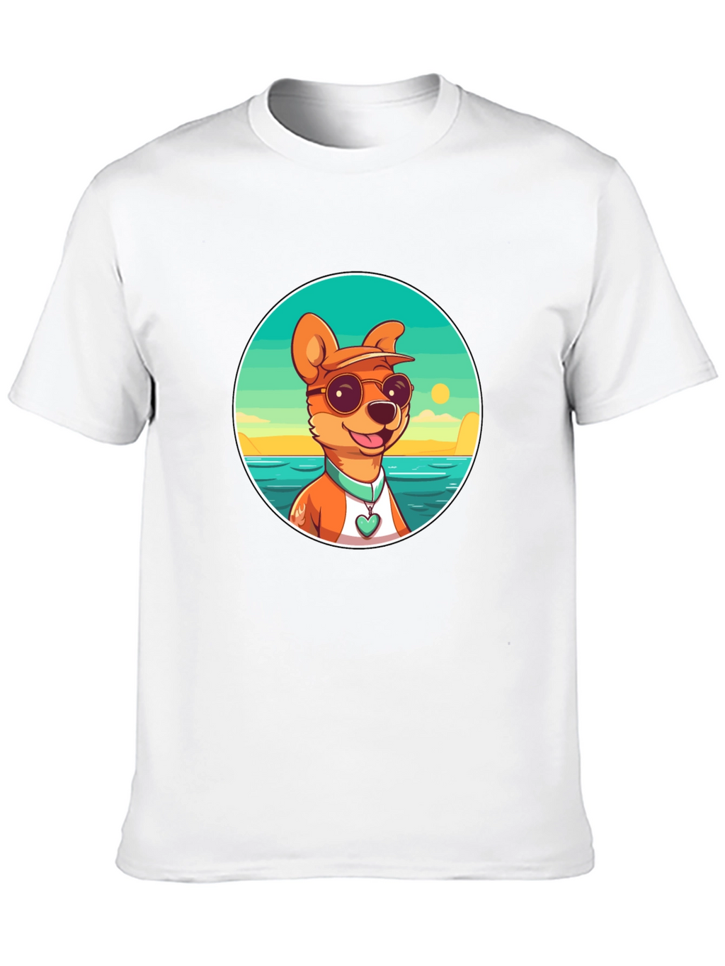 Cool Dog Cartoon Graphic Tee - Summer Vibes