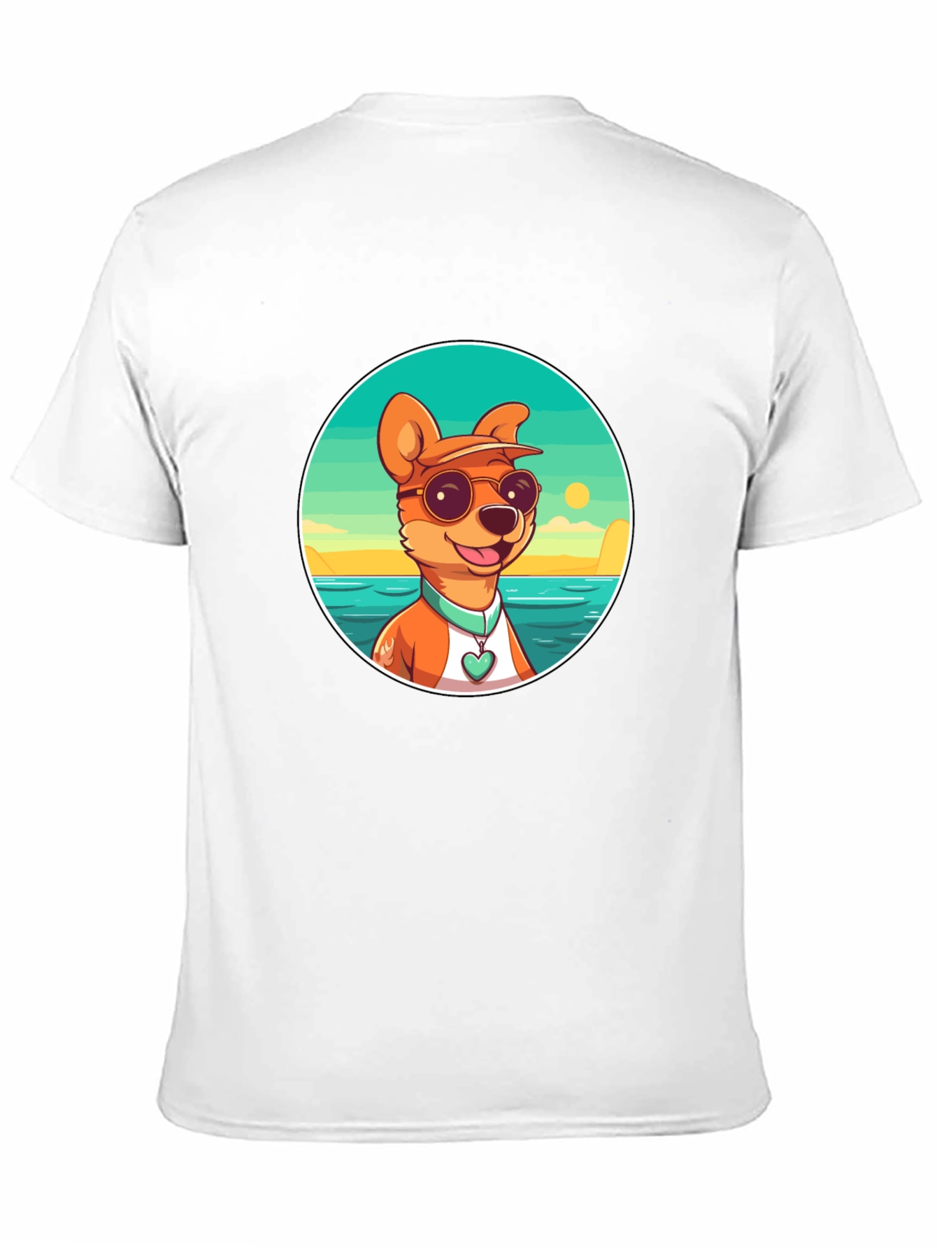 Cool Dog Cartoon Graphic Tee - Summer Vibes