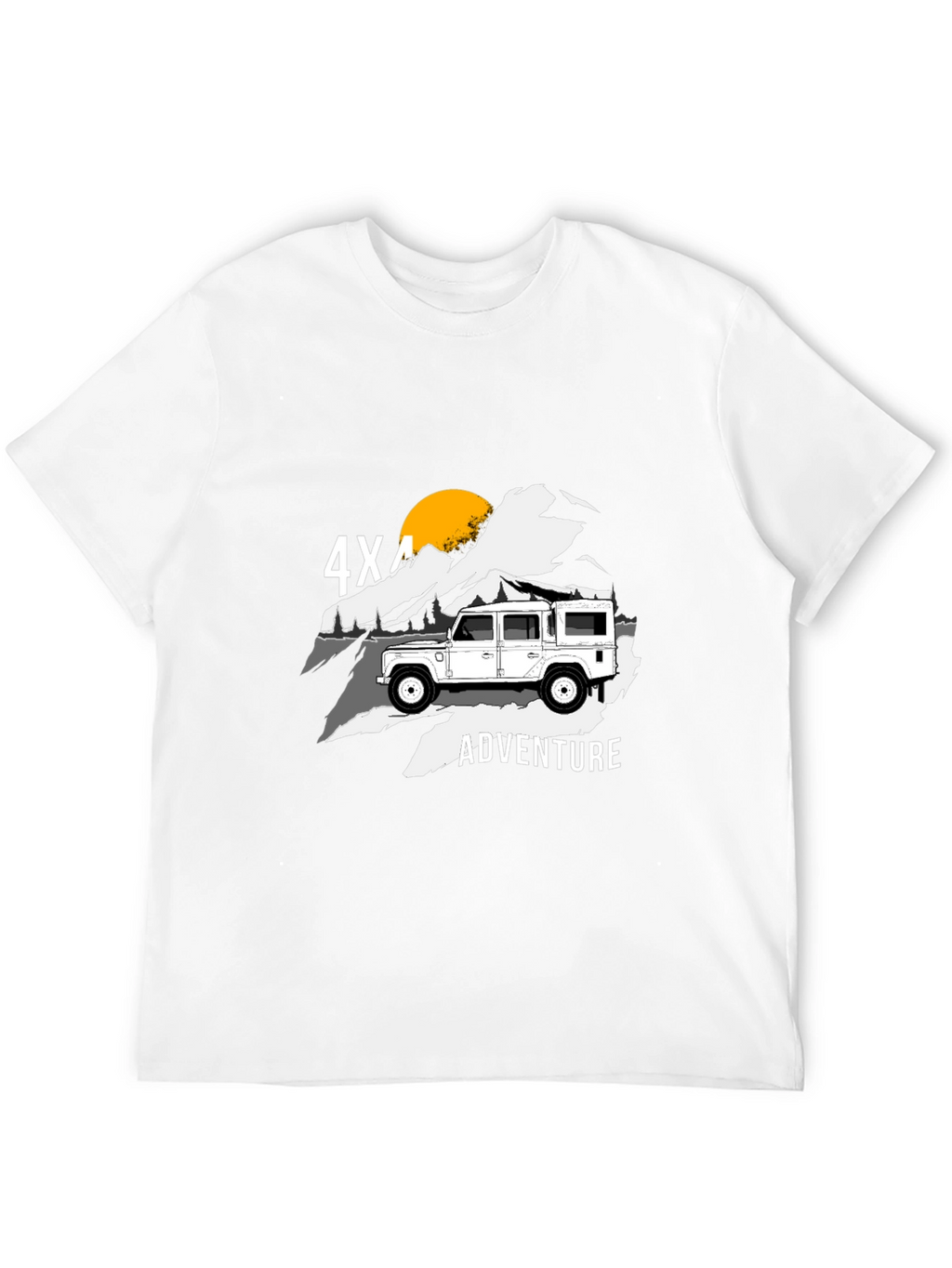 4X4 Adventure Black Graphic T-Shirt