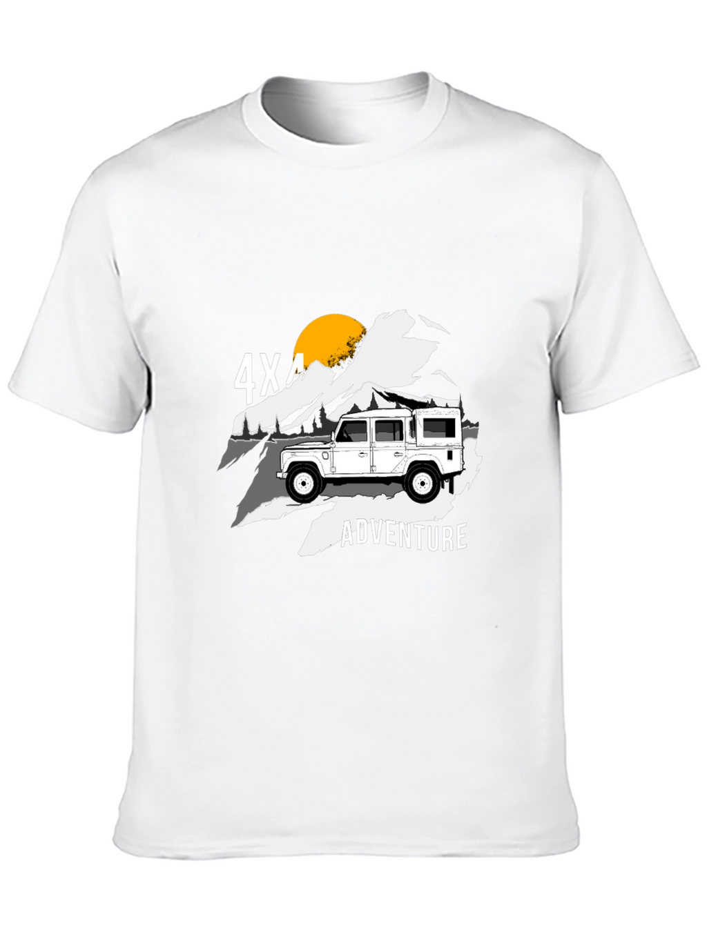 4X4 Adventure Black Graphic T-Shirt